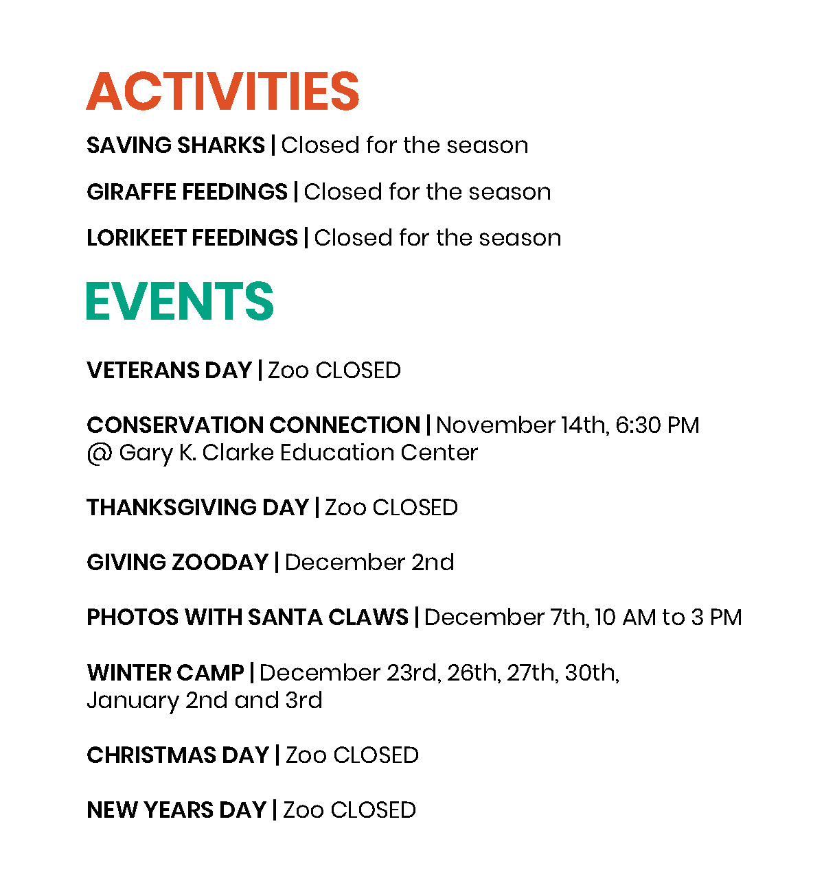 2019-November-January-Events and Activities 2019-November-January-Events and Activities