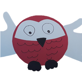 owl handprint craft for Topeka Zoo education program