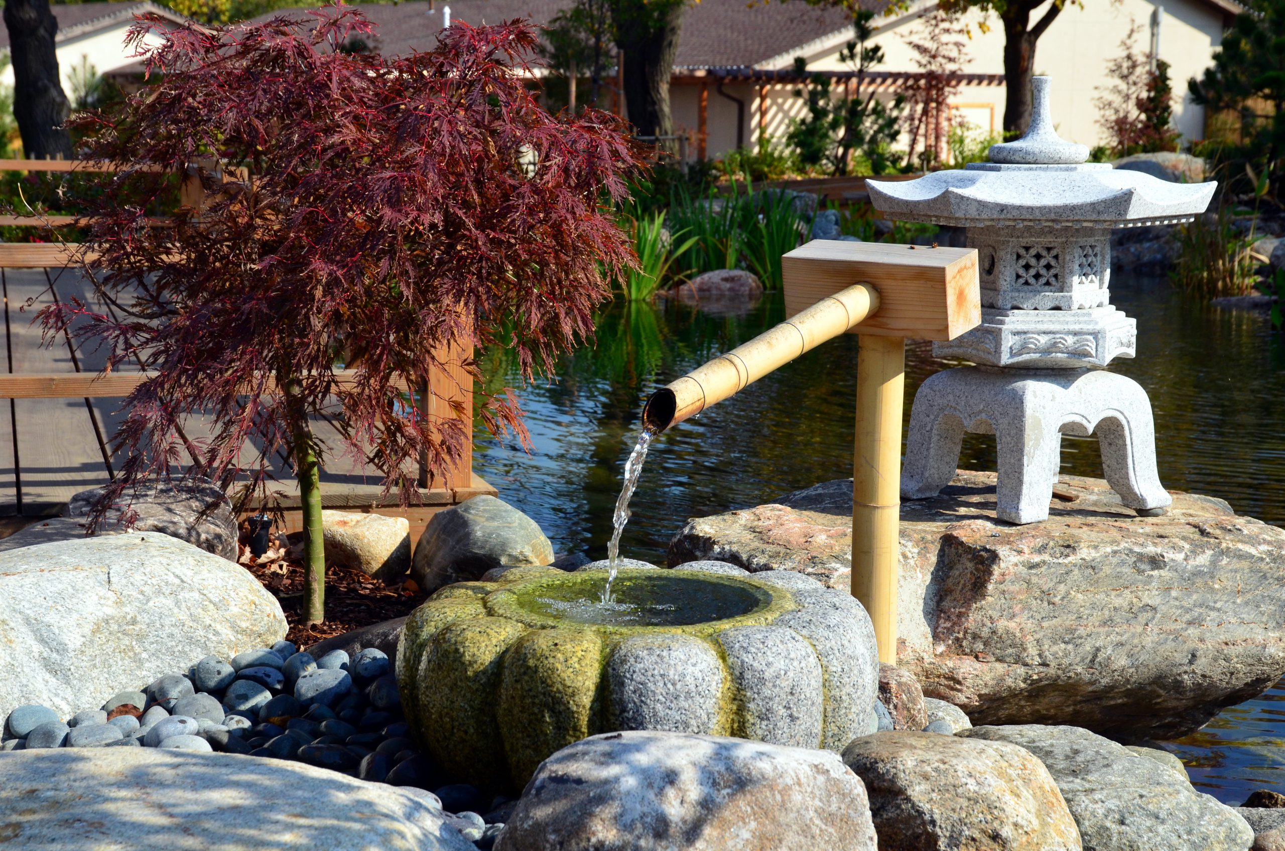 Kay McFarland Japanses Garden tea graden entrance fountian