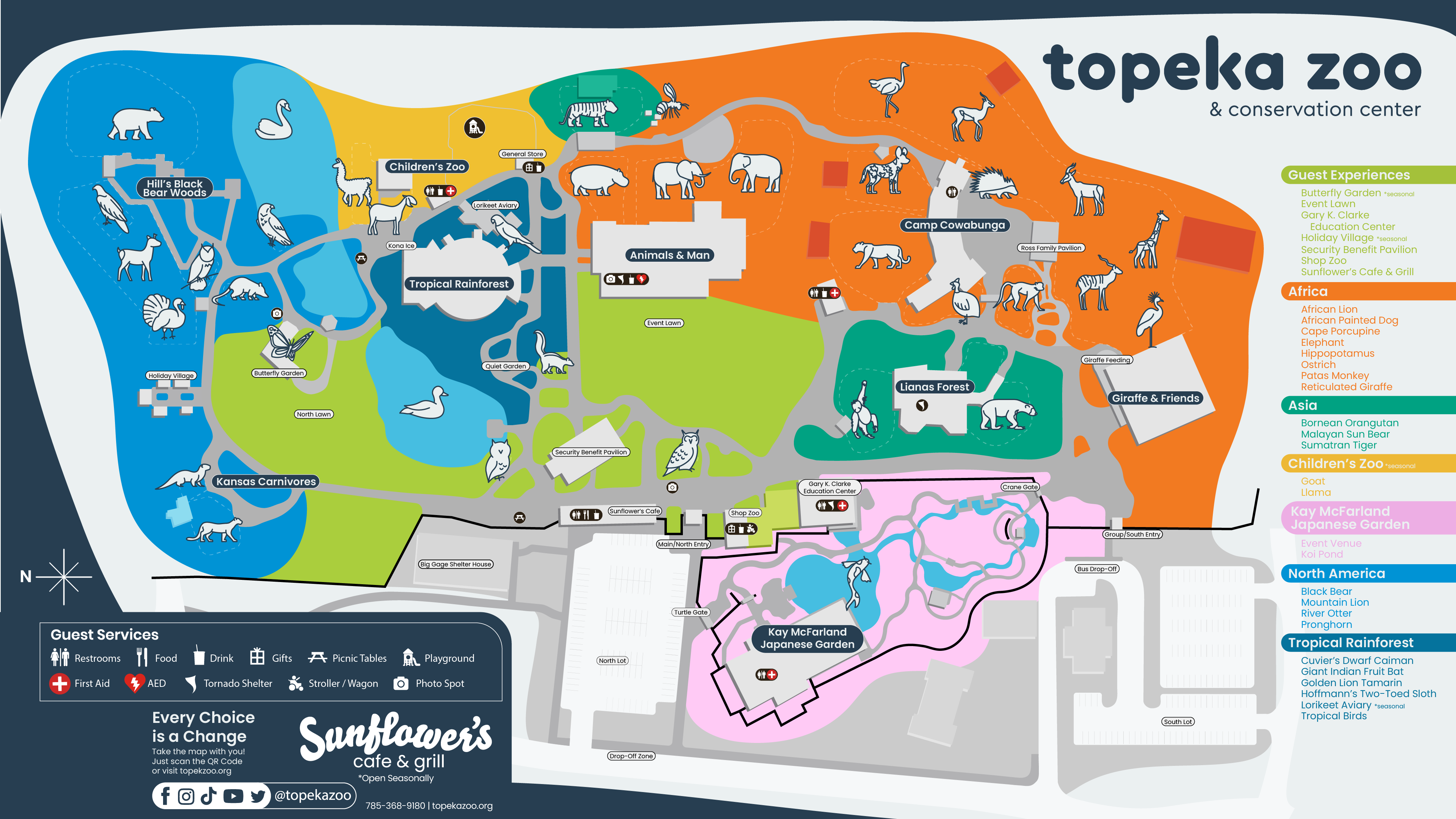 2023 Topeka Zoo Map 