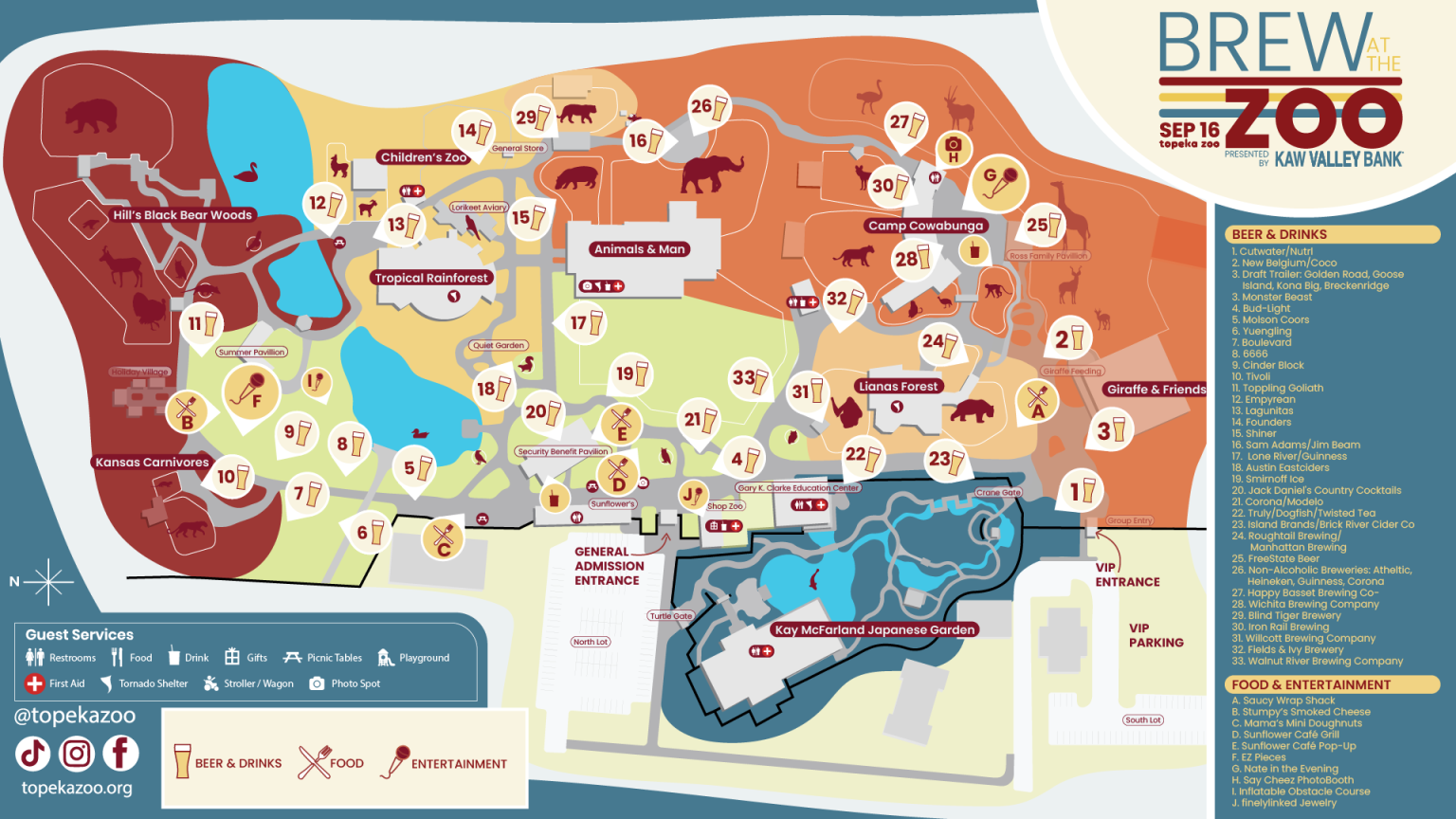 Brew Map - Topeka Zoo & Conservation Center